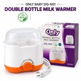 Only Baby Double Bottle Milk Warmer, Electric Baby Bottle Warmer for 2 Bottles with Rotary Control & Transparent Cover – Assorted Color