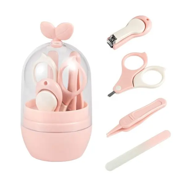 ALGO Newborn Baby Grooming Kit – 4-Piece Infant Hygiene & Care Set with Nail Clipper, Scissors & Comb (BPA Free)