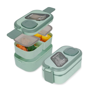 MOTARRO Lunch Box MR009-4 for Student Office Worker Double-layer Lunch Container Portable Plastic Food Storage Container