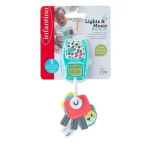 Infantino Lights & Music Busy Key Set – Baby Activity Toy with Lights, Sounds, and Interactive Keys for Infant Development