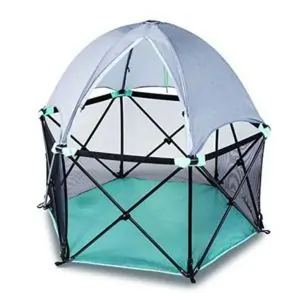 Summer Infant Pop 'N Play™ Deluxe Ultimate Playard – Portable Baby Playpen, Travel-Friendly Play Yard with Bassinet & Toy Bar