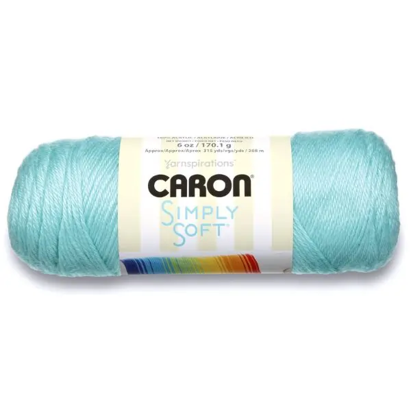 Caron Simply Soft Solids Yarn Medium Gauge 100% Acrylic - 6 oz - Soft Green - Machine Wash & Dry