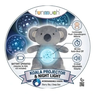 funmuch Baby Soothing Musical Plush Koala Toy, Soft Stuffed Animal Sleep Aid with Sound Machine for Newborns & Infants