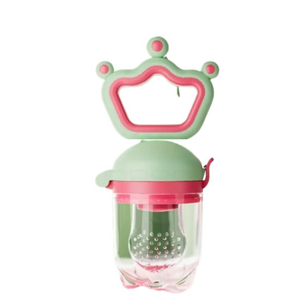 Hercules Bear Silicone Pacifier & Fresh Fruit Feeder for Infants, BPA-Free Baby Food Feeder for Fruits & Vegetables, Teething Soother