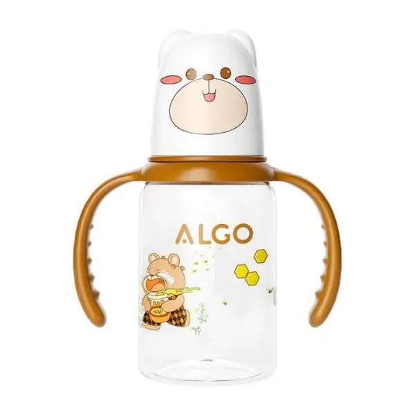 ALGO Baby Milk Bottle Cute Cartoon Design – BPA-Free, Safe Feeding Bottle for Infants & Toddlers