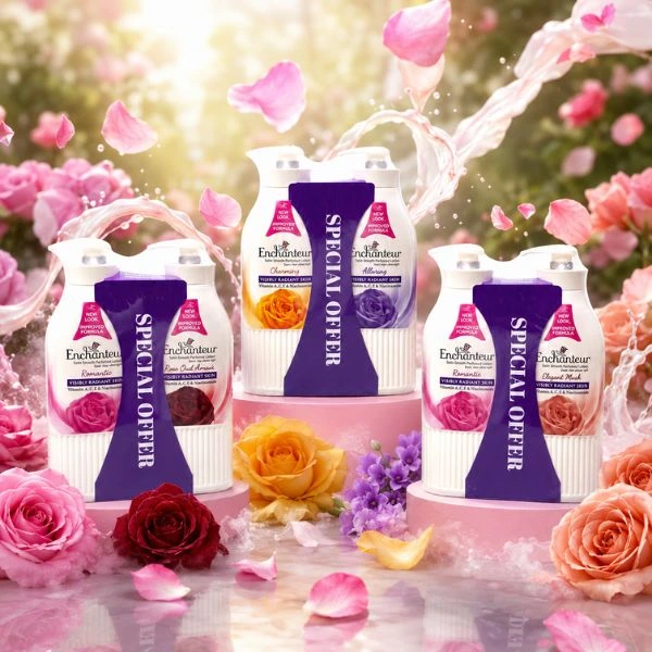 Enchanteur Satin Smooth Perfumed Body Lotion 500ml (PACK OF 2)(6ST/CTN)– Romantic & Elegant Musk Lotion for Radiant Skin