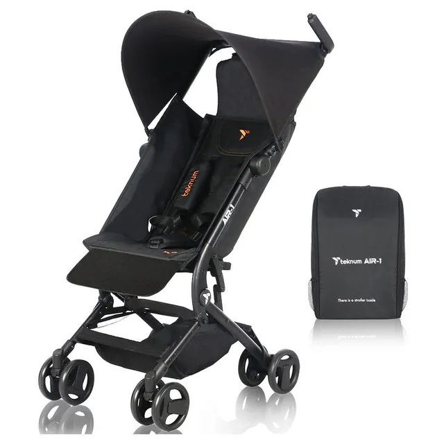 Teknum - Air 1 Travel Stroller with Carry Backpack - Black