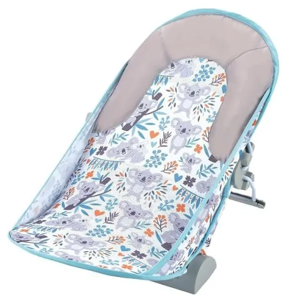 Yaya Duck Babylove Folding Baby Bath Rack – Safety Certified Newborn to Toddler Bather – Anti-Slip Portable Shower Chair with Ergonomic Support & Drain Holes for Ages 0 Months+