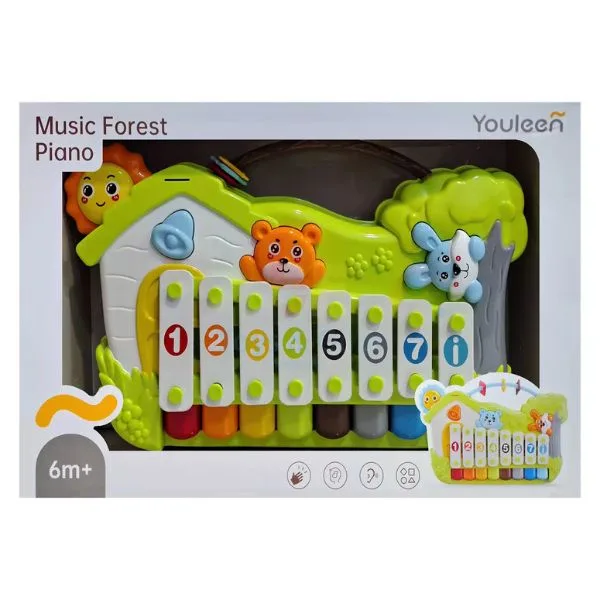 Youleen Music Forest Piano Baby Toy 6M+ – Light Up Musical Keyboard for Infants, Educational Sound & Learning Toy for Toddlers