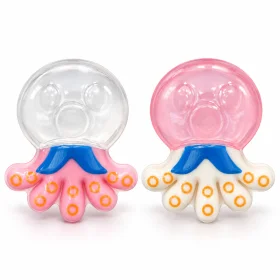 Baby Octopus Teether Toy, Water-Filled Teething Ring with Textured Tentacles – Multicolor