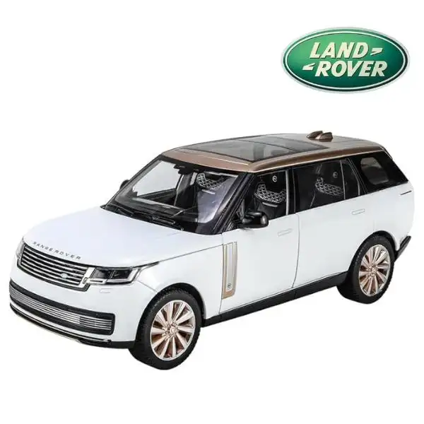 Land Rover  1:18 Official Licensed Range Rover Diecast SV 2022 Model Car – Alloy Metal SUV Collectible Toy with Opening Doors, Sound & Light for  Kids & Adults (White)