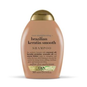 OGX Shampoo And Conditioner Ever Straightening With Brazilian Keratin Smooth 385Ml (12PCS/CTN)