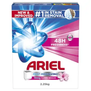 ARIEL – Fast Dissolving Laundry Powder – Floral Breeze – 2.25Kg Blue (4PCS/CTN)
