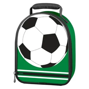 Thermos Kids Soccer Tombstone Lunch Bag - Large Insulated Compartment, PEVA Lined, PVC Free, Durable Multicolor School Bag