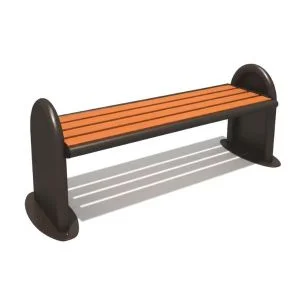 AL ARQAM 120cm Outdoor Garden Bench – Wooden Park Seat Without Backrest, Decorative Outdoor Furniture