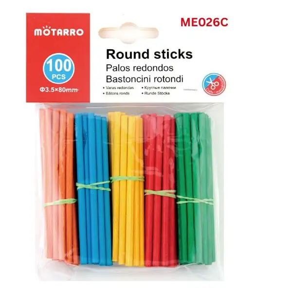 MOTARRO Wooden Stick ME026C Premium Heavy-Duty Multi-Purpose Wooden Sticks for Crafts, DIY, Mixing & Household Use