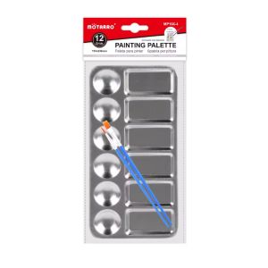 MOTARRO Artist Painting Palette MP166-4 – Durable Plastic Paint Tray with Thumb Hole for Acrylic, Oil, and Watercolor – Oval Palette for Artists & Students