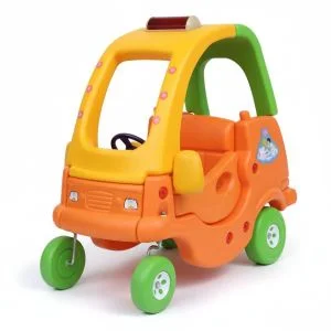 AL ARQAM Colorful Children's Push Car, Ride-On Toy with Working Doors & Steering Wheel - Toddler Push & Buggy - 78x48x89cm