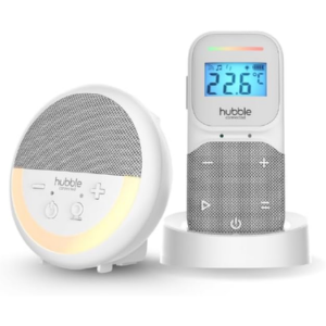 Hubble Night Light Sense Glow Pro Audio Baby Monitor with DECT wireless connectivity listening device, Five soothing light modes