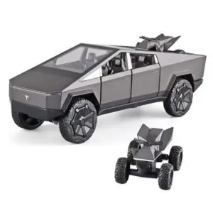 AL ARQAM Tesla Cybertruck Diecast Model Car 1:24 – Pull Back, Sound & Light, Metal Toy for Kids & Adults - Assorted