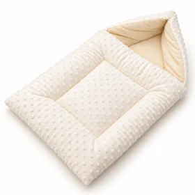 AL ARQAM Soft Padded Baby Sleeping Bag with Zipper Opening, Raised Dot Texture, 70 x 40 cm - Cream