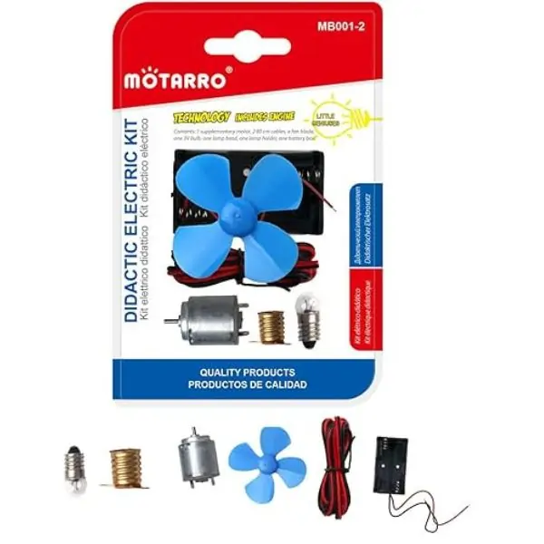 MOTARRO Didactic Electric Kit MB001-2 – Educational Electronics Learning Kit for Kids & Students, Basic Circuit Science Experiment Set
