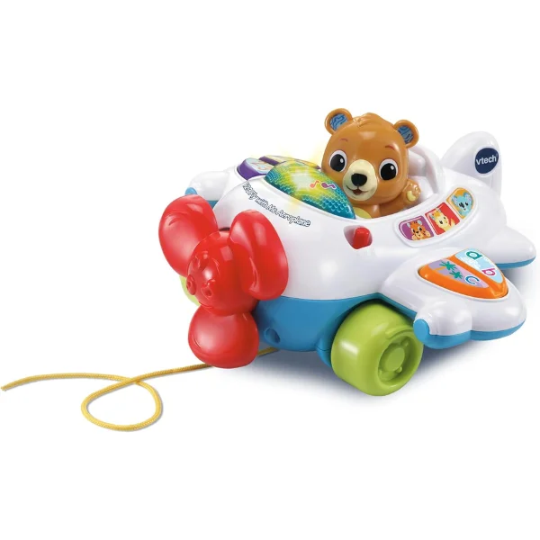 VTech 123 Fly With Me Aeroplane VT80-567903 - Interactive Pull-Along Toy with Songs, Numbers & Sounds, 9-36 Months