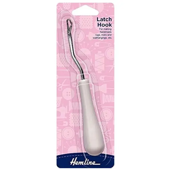 Hemline Latch Hook Needle Tool H287 – Ergonomic Handle for DIY Rug Making, Cushion Covers & Wall Hangings