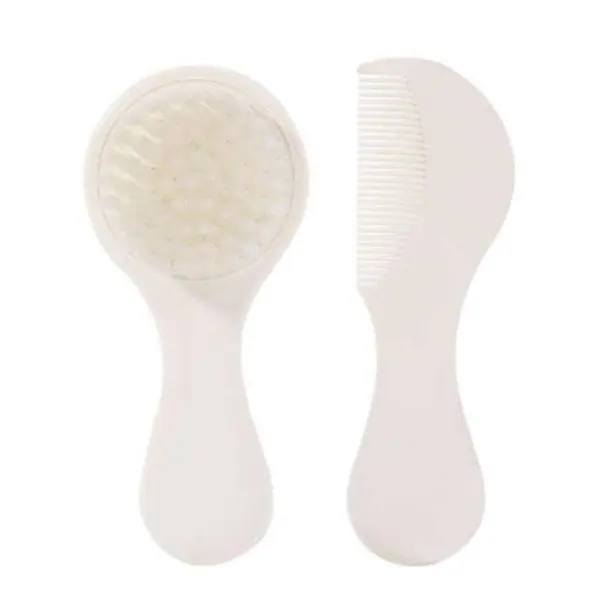 BBET Baby Hair Comb and Brush Set, Soft Bristle Brush & Smooth Comb for Newborns and Infants