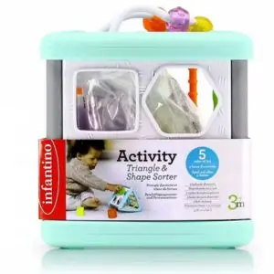 Infantino Activity Triangle & Shape Sorter | Baby Sensory Toy 3M+ | Educational Learning Toy for Infants & Toddlers | Develops Fine Motor & Cognitive Skills