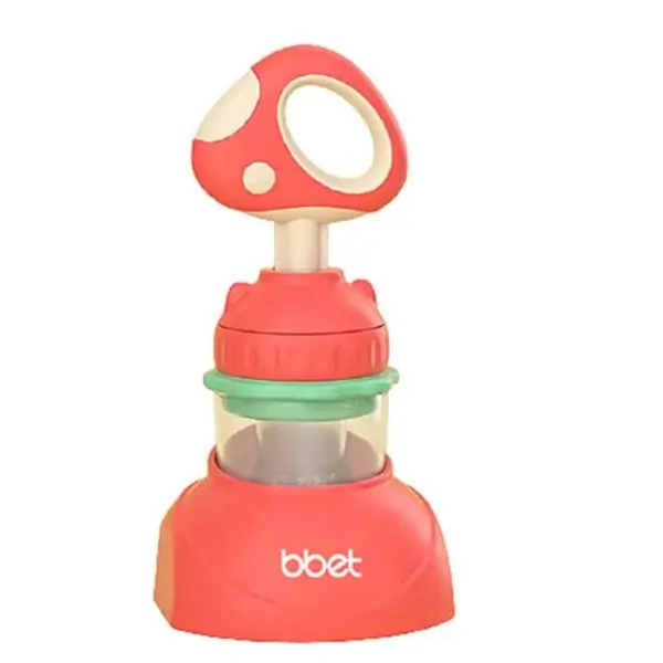 BBET Baby Silicone Fruit Feeder with Base Holder, BPA-Free First Food Feeder & Teether for Infants and Toddlers