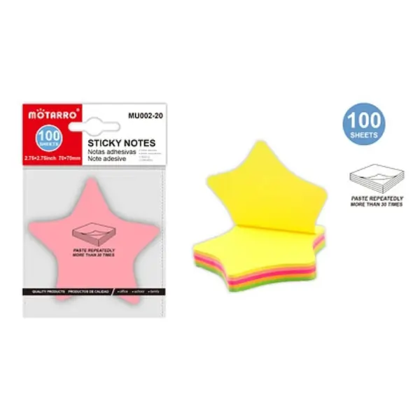 MOTARRO MU002-20 Sticky Notes, Self Adhesive Memo Note Pads for Office, School, Study & Home Use
