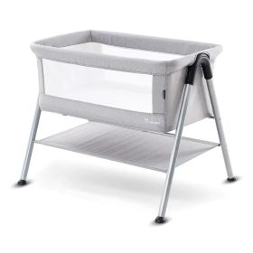 Teknum Sleepzen 2 Bedside Crib Bassinet - Grey