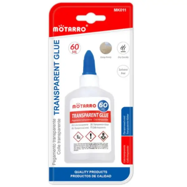 MOTARRO MK011 Transparent Glue, Strong Clear Adhesive for Plastic, Glass, Metal, Rubber & Wood, Fast Drying Multipurpose Bonding Glue