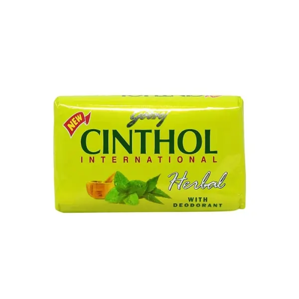 Cinthol Herbal Bath Soap 125g x 72 Pcs Carton, 99.9% Germ Protection Herbal Fragrance Soap