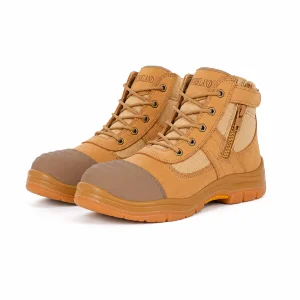 Workland SBP High Ankle Protective Safety Shoes | Industrial Work Footwear for Factory, Warehouse & Construction – Honey