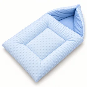 AL ARQAM Soft Padded Baby Sleeping Bag with Zipper Opening, Raised Dot Texture, 70 x 40 cm - Light Blue