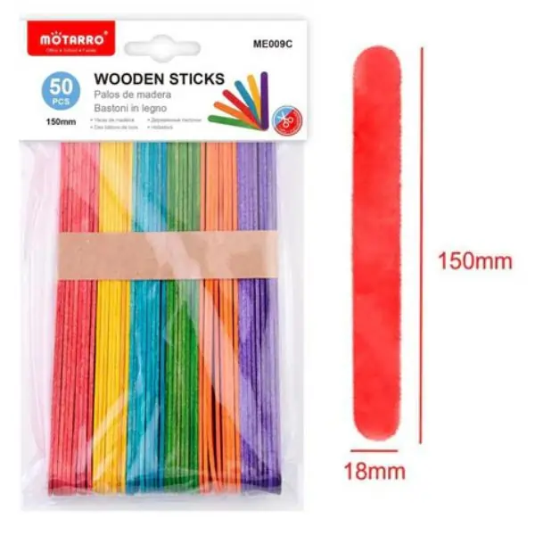 MOTARRO Wooden Stick ME009C | Natural Solid Wood Stick | Durable Multipurpose Wooden Rod for Home, Craft & Utility Use