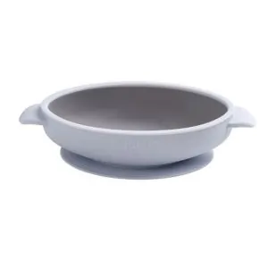 Bibado Silicone Suction Bowl, Strong Suction Base, Curved Scoop Design, BPA Free Silicone, 6 Months to 3 Years, 19.2 x 10cm - Mist