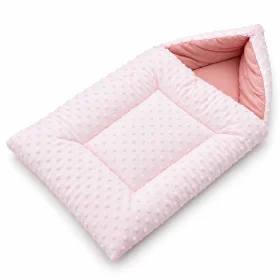 AL ARQAM Soft Padded Baby Sleeping Bag with Zipper Opening, Raised Dot Texture, 70 x 40 cm - Light Pink