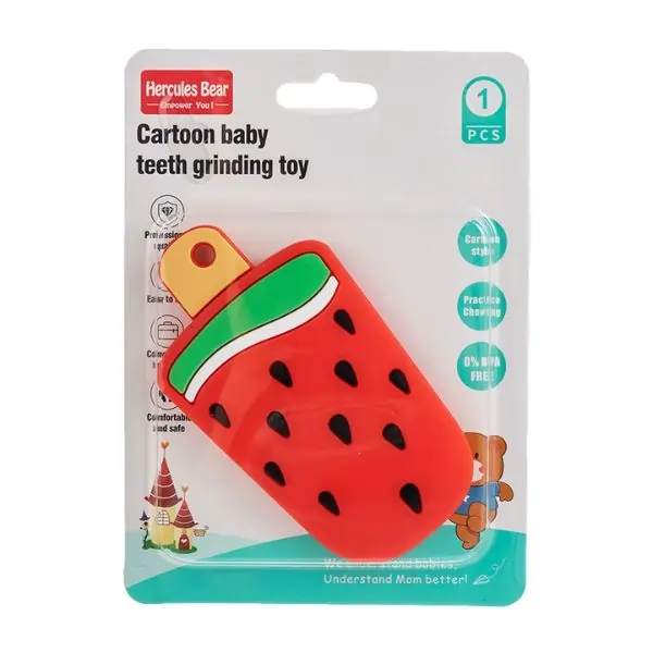 Hercules Bear Cartoon Baby Silicone Teether Toys – BPA-Free Soft Teething Toys for Newborns, Infants & Toddlers