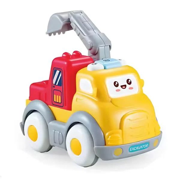 Youleen Mini Excavator Truck Toy 19+Months– Toddler Town Construction Vehicle, Friction Powered Digger