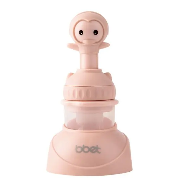 BBET Penguin Baby Fruit Feeder with Base Holder 30ml, BPA-Free Silicone Teether & First Food Feeder for Infants