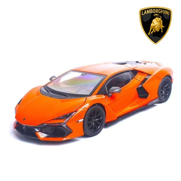 Lamborghini 1:24 Official Licensed Revuelto Diecast Model Car – Alloy Metal Collectible Supercar Toy for Collectors & Enthusiasts (Orange)
