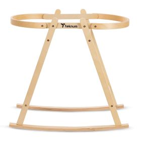 Teknum Rope Moses Basket Stand Only Natural Wood