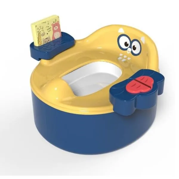 Yaya Duck BabyLove 3-in-1 Baby Potty Training Seat with Music & Lights, Ergonomic Toddler Toilet Trainer Chair, Removable Bowl & Splash Guard, Includes Early Education Cloth Book, Ages 6 Months+