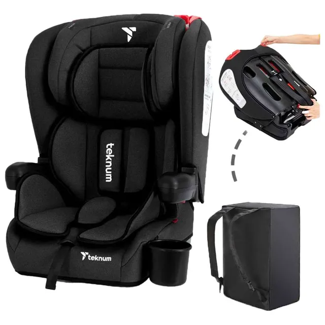 Teknum - Black Pack and Go Foldable Car Seat (up to 36kg)