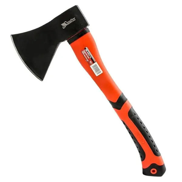 MTX Axe with Fibreglass Handle 1000g | Heavy Duty Wood Cutting & Camping Axe | Shock Absorbing Handle | Outdoor, Garden & Carpentry Tool