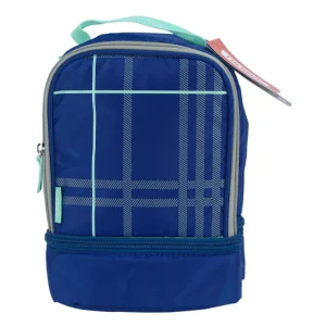 Thermos Dual Compartment Lunch Kit - Blue, Child-Friendly, Insulated, 100% PVC-Free, PEVA Lining, 31x33x18cm