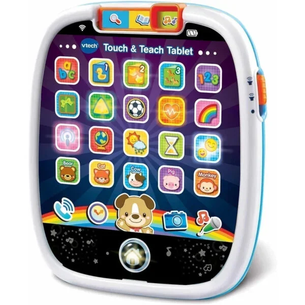 VTech Touch & Teach Tablet VT80-602903 - Pretend Learning Tablet with Light-Up Apps & Games, 1-3 Years